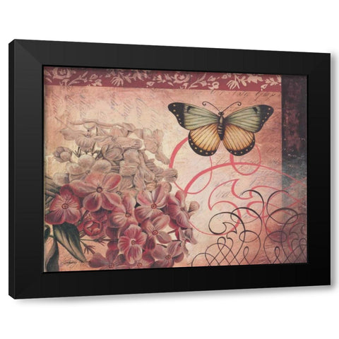 Le Rose a Monte II Black Modern Wood Framed Art Print with Double Matting by Poloson, Kimberly