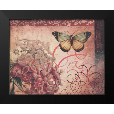 Le Rose a Monte II Black Modern Wood Framed Art Print by Poloson, Kimberly