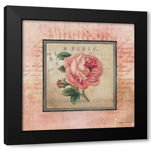 Blooming Paris I Black Modern Wood Framed Art Print with Double Matting by Poloson, Kimberly