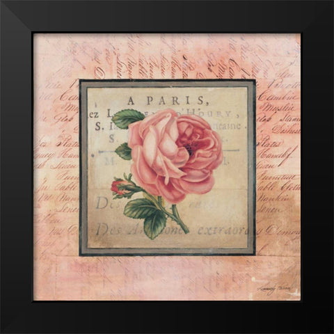 Blooming Paris I Black Modern Wood Framed Art Print by Poloson, Kimberly