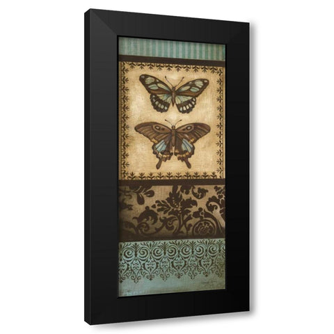 Around the Garden I Black Modern Wood Framed Art Print with Double Matting by Poloson, Kimberly
