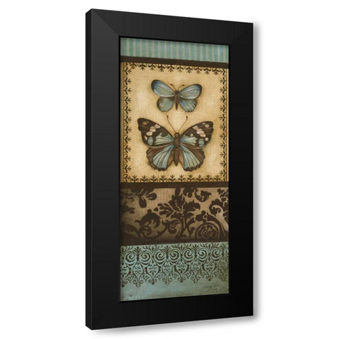 Around the Garden II Black Modern Wood Framed Art Print with Double Matting by Poloson, Kimberly