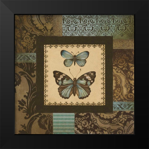 Butterfly Garden II Black Modern Wood Framed Art Print by Poloson, Kimberly