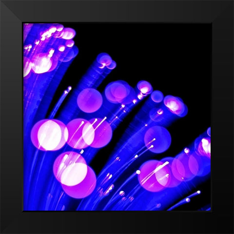 Moon Drops I Black Modern Wood Framed Art Print by Burkhart, Monika