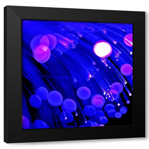 Moon Drops II Black Modern Wood Framed Art Print by Burkhart, Monika