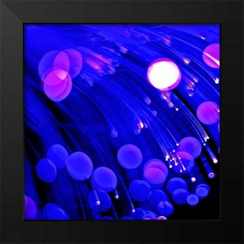 Moon Drops II Black Modern Wood Framed Art Print by Burkhart, Monika