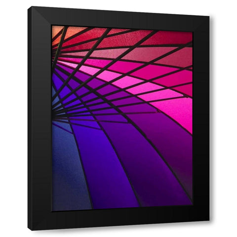 Rainglo II Black Modern Wood Framed Art Print with Double Matting by Burkhart, Monika