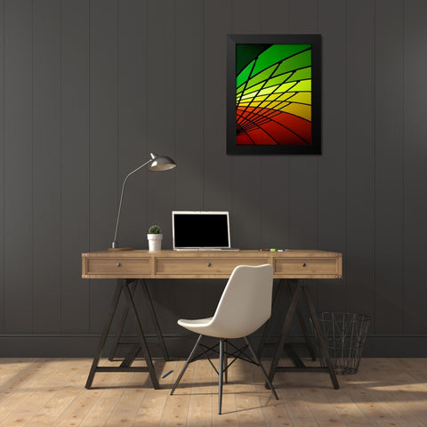 Curves of Color I Black Modern Wood Framed Art Print by Burkhart, Monika