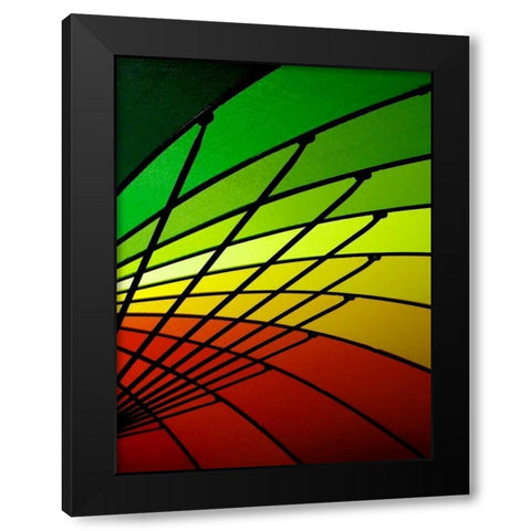 Curves of Color I Black Modern Wood Framed Art Print by Burkhart, Monika