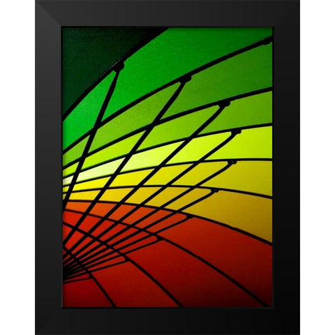 Curves of Color I Black Modern Wood Framed Art Print by Burkhart, Monika