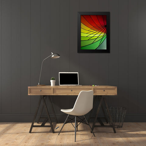 Curves of Color II Black Modern Wood Framed Art Print by Burkhart, Monika