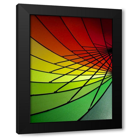 Curves of Color II Black Modern Wood Framed Art Print by Burkhart, Monika