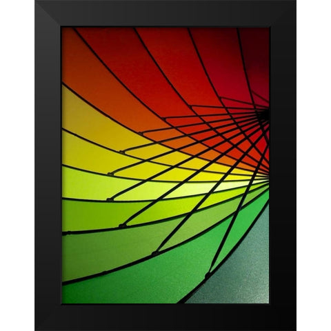 Curves of Color II Black Modern Wood Framed Art Print by Burkhart, Monika