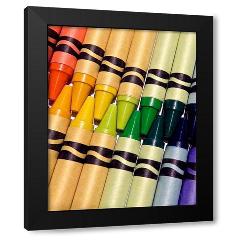 Color Crave I Black Modern Wood Framed Art Print with Double Matting by Burkhart, Monika
