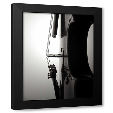 Violin II Black Modern Wood Framed Art Print with Double Matting by Burkhart, Monika