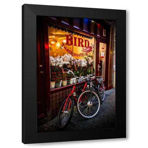 Thai in Amsterdam Black Modern Wood Framed Art Print with Double Matting by Berzel, Erin