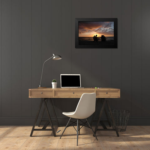 Honeymoon II Black Modern Wood Framed Art Print by Berzel, Erin