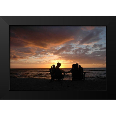 Honeymoon II Black Modern Wood Framed Art Print by Berzel, Erin