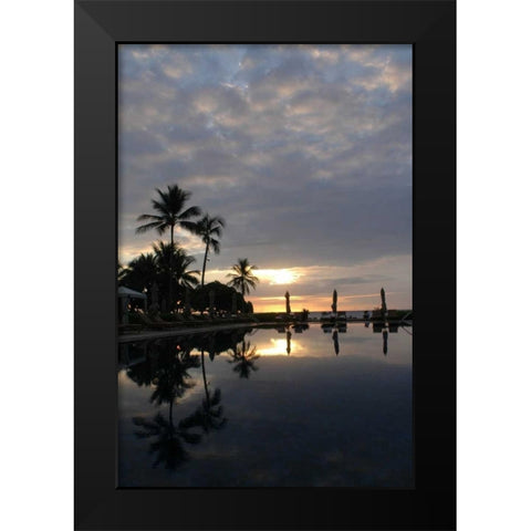 Tropical Paradise Black Modern Wood Framed Art Print by Berzel, Erin