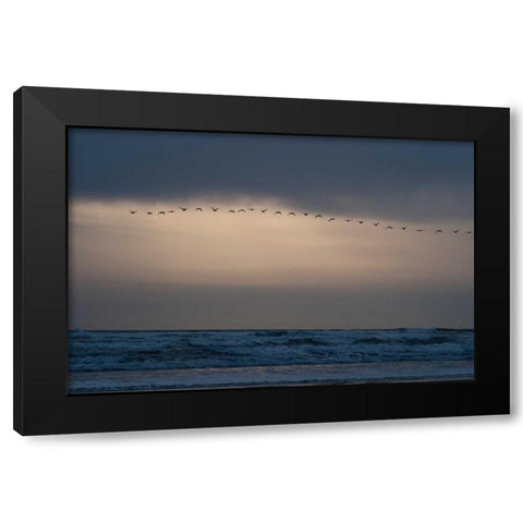 Oregon Coast Sunset II Black Modern Wood Framed Art Print by Berzel, Erin