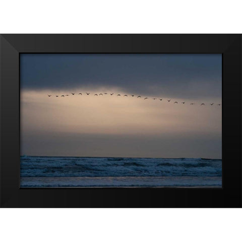 Oregon Coast Sunset II Black Modern Wood Framed Art Print by Berzel, Erin