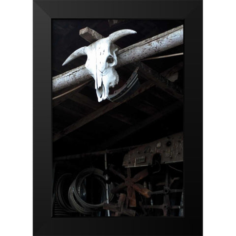The Ranch Black Modern Wood Framed Art Print by Berzel, Erin