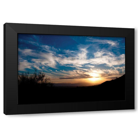 Sunset in Joshua Tree I Black Modern Wood Framed Art Print with Double Matting by Berzel, Erin