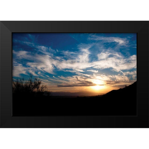 Sunset in Joshua Tree I Black Modern Wood Framed Art Print by Berzel, Erin