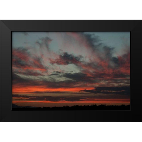 Cloudy Sunset II Black Modern Wood Framed Art Print by Berzel, Erin