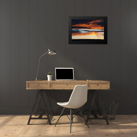 Washington Gorge II Black Modern Wood Framed Art Print by Berzel, Erin