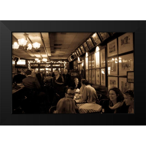 NYC Piano Bar II Black Modern Wood Framed Art Print by Berzel, Erin