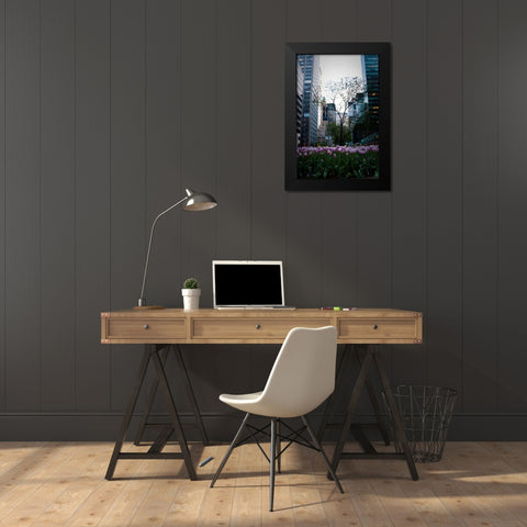 Tulips in Manhattan Black Modern Wood Framed Art Print by Berzel, Erin