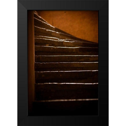 Vieux Lyon Staircase Black Modern Wood Framed Art Print by Berzel, Erin