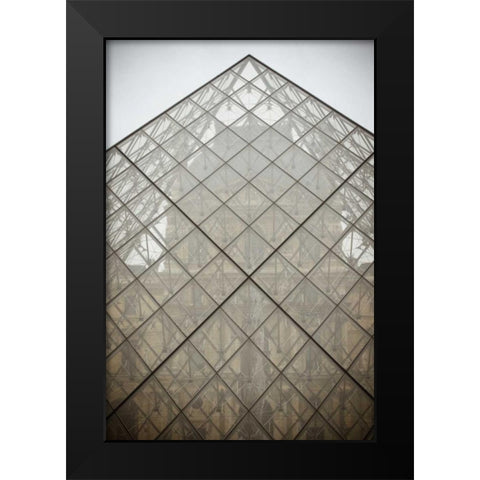Louvre Pyramid II Black Modern Wood Framed Art Print by Berzel, Erin