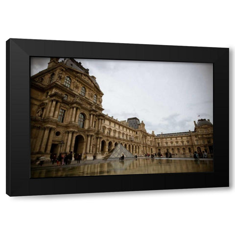 The Louvre II Black Modern Wood Framed Art Print with Double Matting by Berzel, Erin