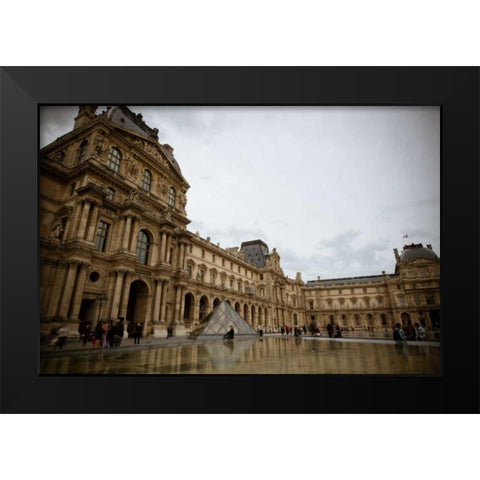 The Louvre II Black Modern Wood Framed Art Print by Berzel, Erin