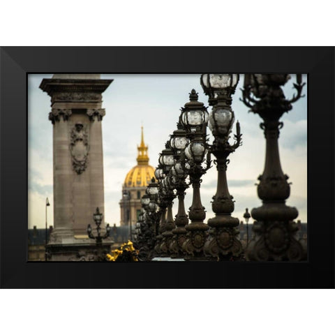 Pont Alexandre II Black Modern Wood Framed Art Print by Berzel, Erin