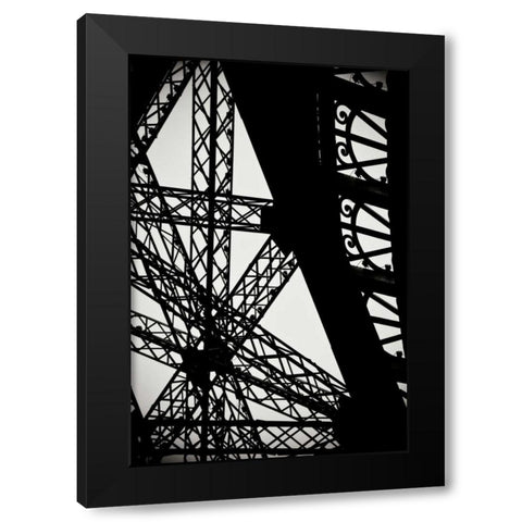 Eiffel Tower Latticework II Black Modern Wood Framed Art Print by Berzel, Erin