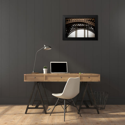 Eiffel Tower Arc II Black Modern Wood Framed Art Print by Berzel, Erin
