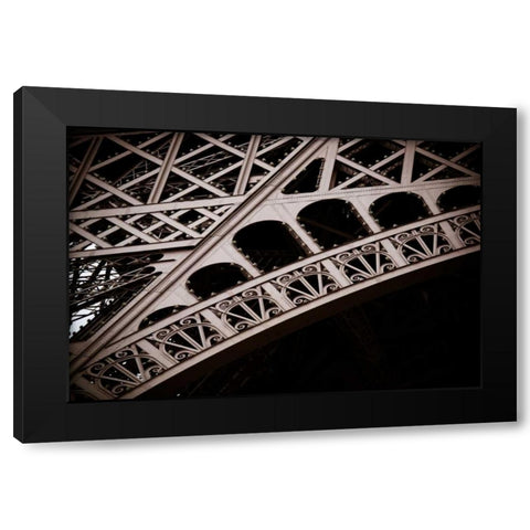 Eiffel Tower Detail I Black Modern Wood Framed Art Print with Double Matting by Berzel, Erin