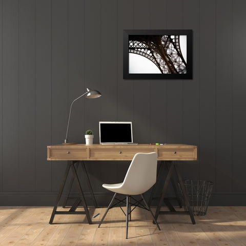Eiffel Tower Framework I Black Modern Wood Framed Art Print by Berzel, Erin
