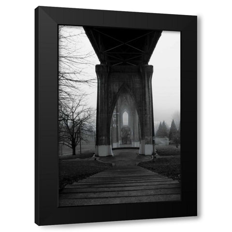 BW St. Johns Arches VI Black Modern Wood Framed Art Print with Double Matting by Berzel, Erin