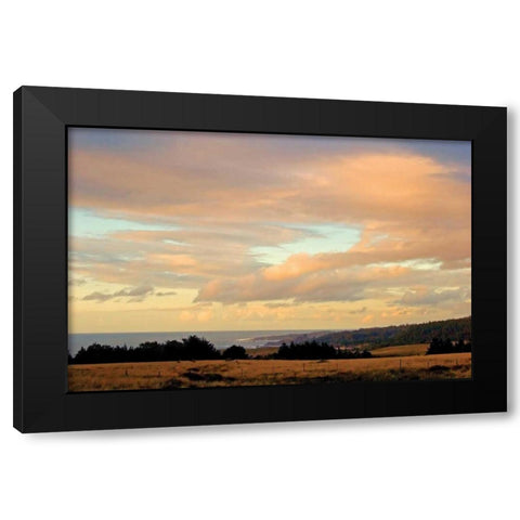 Evening Sky II Black Modern Wood Framed Art Print with Double Matting by Crane, Rita