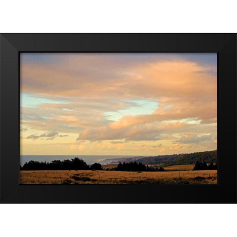 Evening Sky II Black Modern Wood Framed Art Print by Crane, Rita