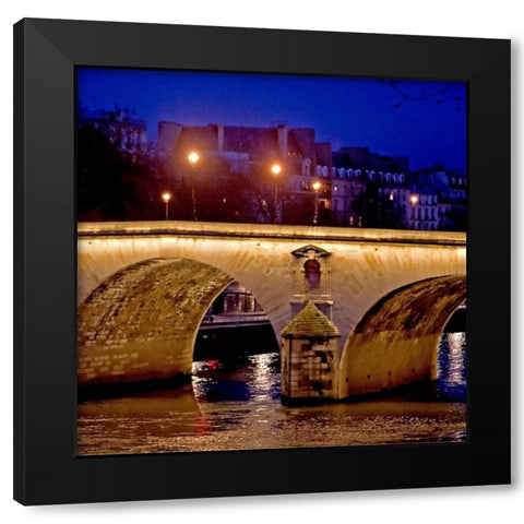 Pont Marie Black Modern Wood Framed Art Print with Double Matting by Crane, Rita