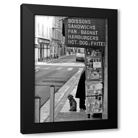 Little Dog I Black Modern Wood Framed Art Print by Crane, Rita