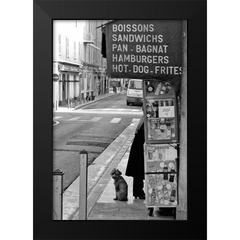 Little Dog I Black Modern Wood Framed Art Print by Crane, Rita