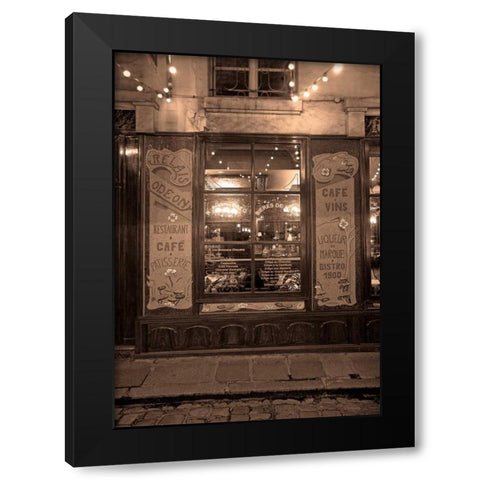 Paris Bistro II Black Modern Wood Framed Art Print by Crane, Rita
