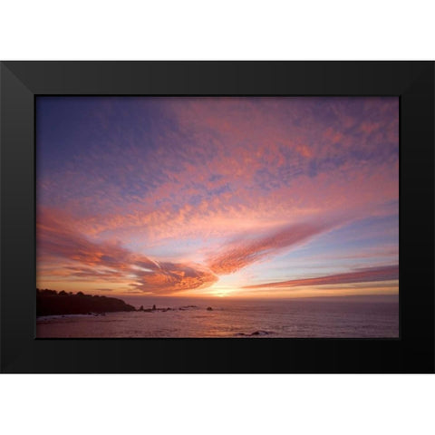 Sunset Sky I Black Modern Wood Framed Art Print by Crane, Rita