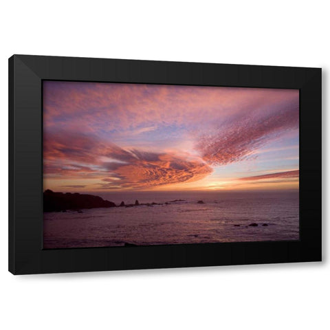 Sunset Sky II Black Modern Wood Framed Art Print with Double Matting by Crane, Rita